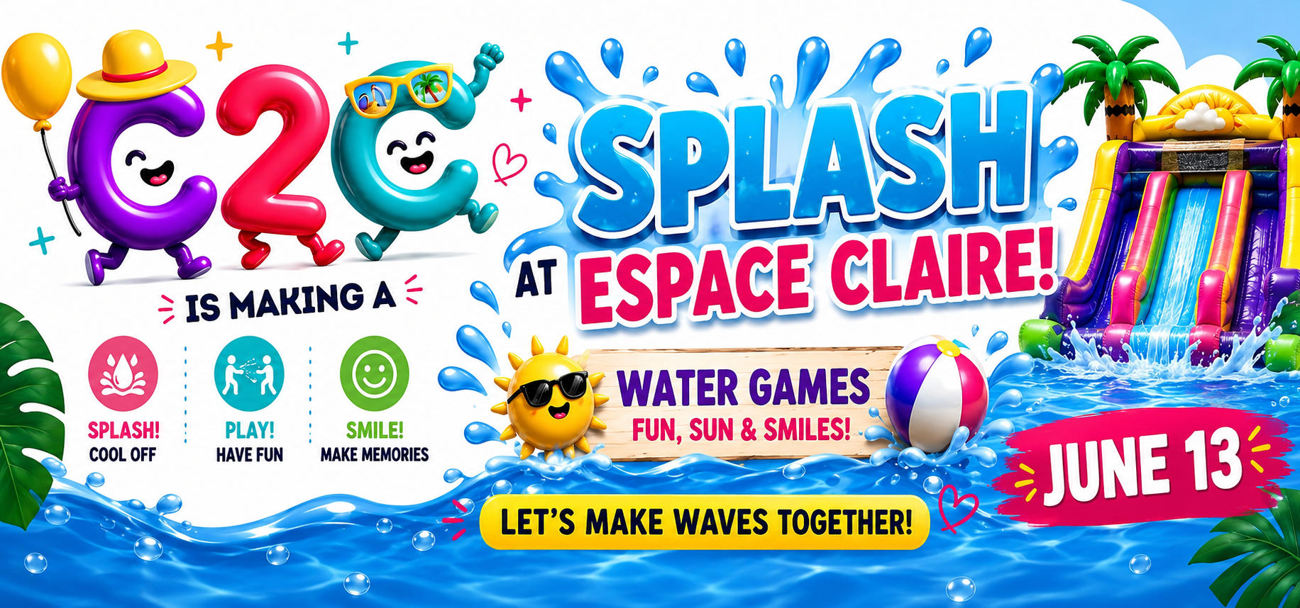 Fun Splash At Espace Claire!